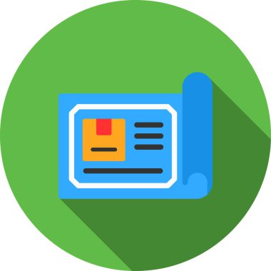 belge yönetimi düz vektör simgesi