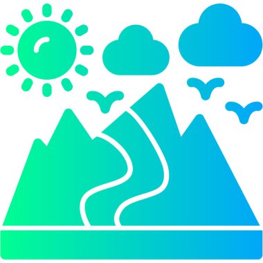 Doğa simgesinin vektör illüstrasyonu