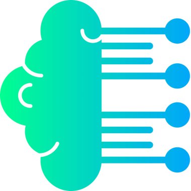 Bulut. Web simgesi basit illüstrasyon