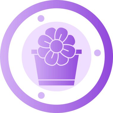 Bir çiçek simgesinin vektör illüstrasyonu