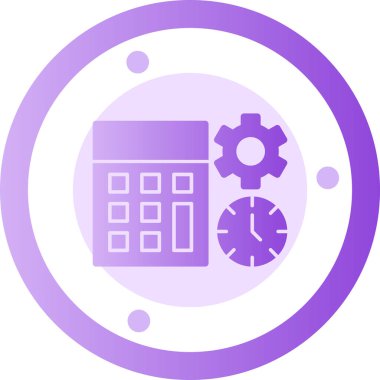 Saat simgesi, vektör illüstrasyonu