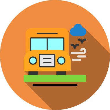 bus simgesi vektör illüstrasyonu