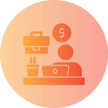 İş. Web simgesi basit illüstrasyon