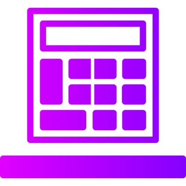 Hesap makinesi. Web simgesi basit illüstrasyon