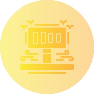 Bir bilet simgesinin vektör illüstrasyonu