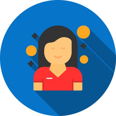 avatar kadın kişi simgesi düz stil