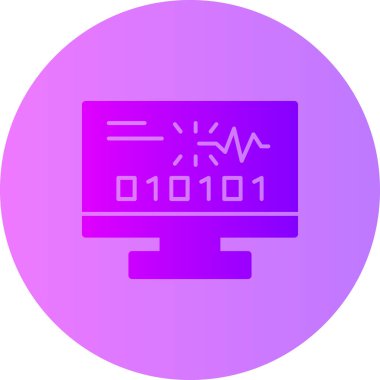 monitör simgesini, basit vektör çizim