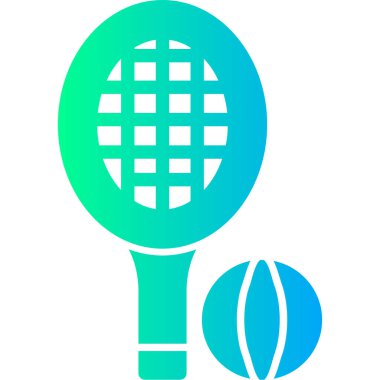 Tenis raketi. Web simgesi basit illüstrasyon
