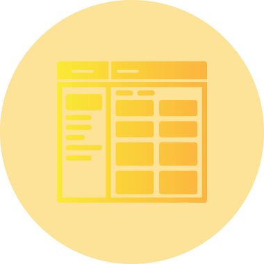 Web sayfası ikon vektör illüstrasyonu