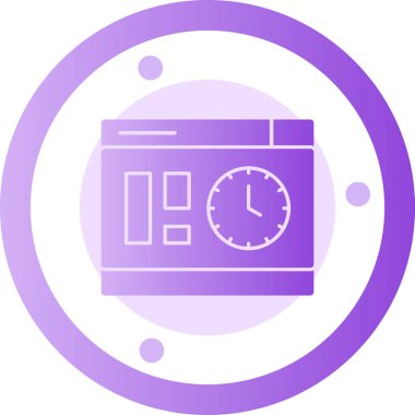 Bir saat simgesinin vektör illüstrasyonu