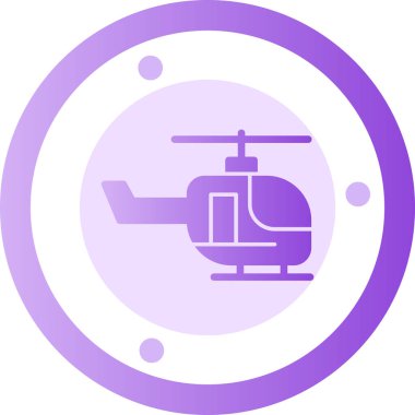 Helikopter simgesi vektör illüstrasyonu