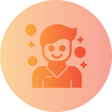 Avatar erkek kişi, vektör illüstrasyonu