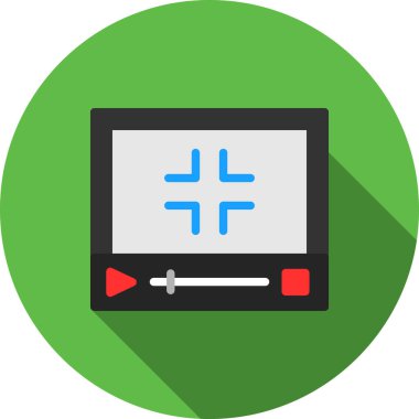 Düz biçimdeki video oyunu düz simgesi