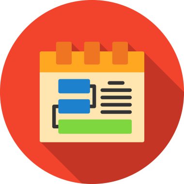 Takvim simgesi, vektör çizimi