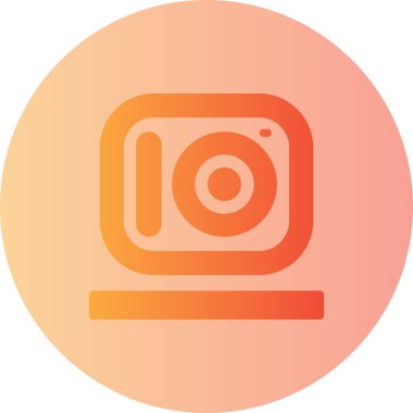 Modern bir kameranın vektör illüstrasyonu