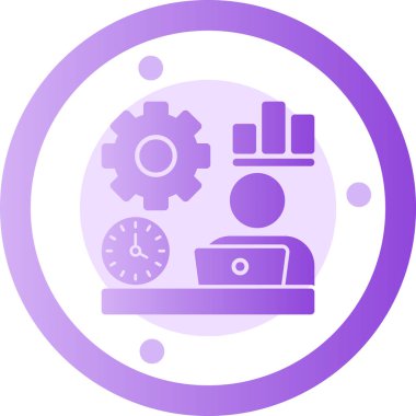 Bir saatin vektör illüstrasyonu