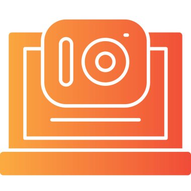 kamera modern simge vektör illüstrasyonu