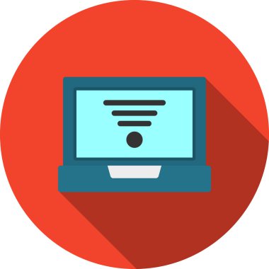 Bilgisayar. Web simgesi basit illüstrasyon