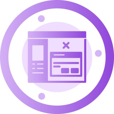 Tarayıcı. Web simgesi basit illüstrasyon