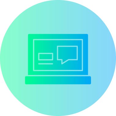 Bir sohbet simgesinin vektör illüstrasyonu