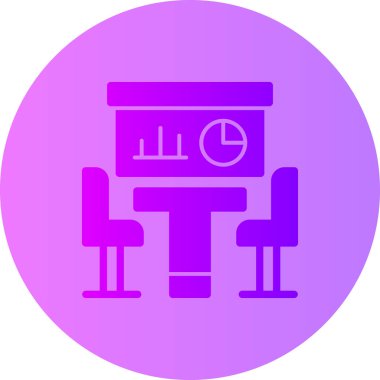 Masa sandalyesi ikonu. vektör illüstrasyonu