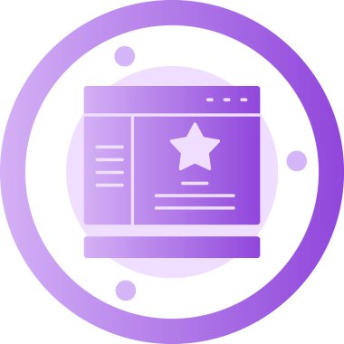 Tarayıcı. Web simgesi basit illüstrasyon