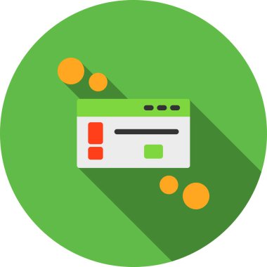 Bilgisayarın vektör düz biçim simgesi