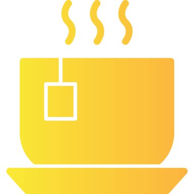 Bir fincan sıcak kahvenin vektör çizimi