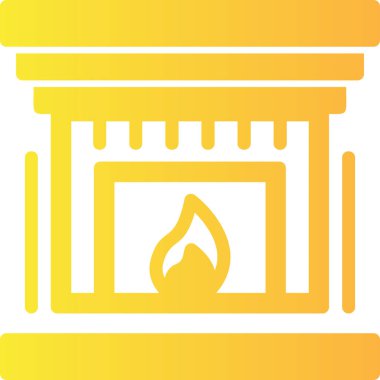 Şöminenin Vektör illüstrasyonu