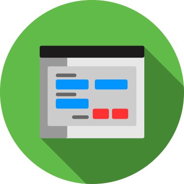 Web geliştirme düz vektör simgesi