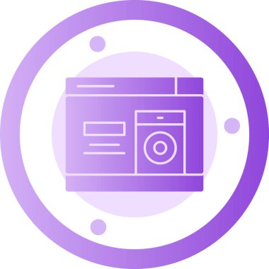 kamera simgesi vektör illüstrasyonu