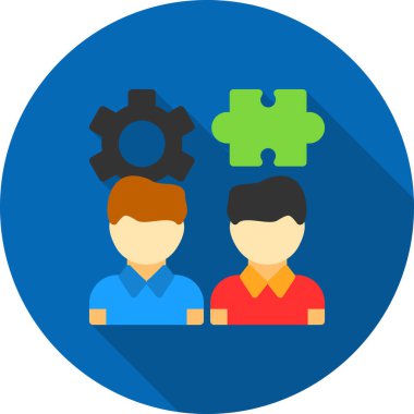 Takım çalışması simgesi, vektör illüstrasyonu