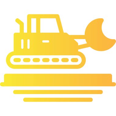 İnşaat ikonu. Web için kazıcı vektör simgelerinin basit illüstrasyonu