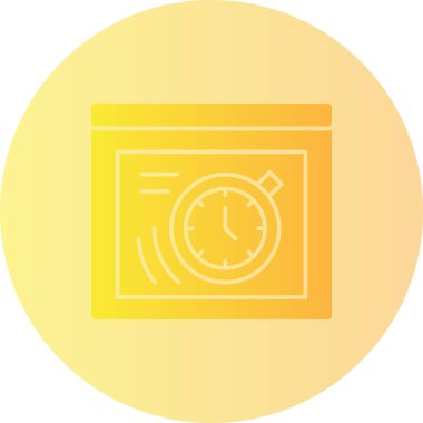 Saat. Web simgesi basit illüstrasyon