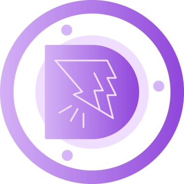lightning icon, vector illustration simple design
