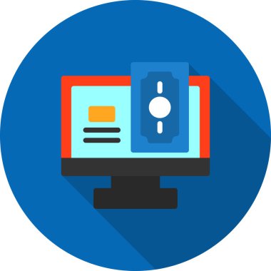 Bilgisayar monitörü. Basit resimleme