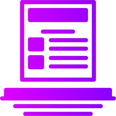 gazete simgesi vektör illüstrasyonu