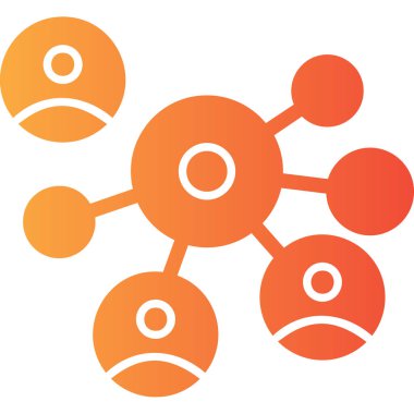 ağ bağlantısı düz vektör simgesi