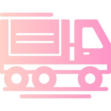 dağıtım aracı simgesi, vektör illüstrasyonu