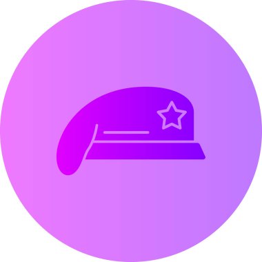 Bir şapka simgesinin vektör illüstrasyonu