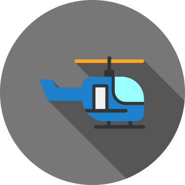 Helikopter. Web simgesi basit illüstrasyon