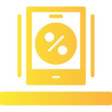 akıllı telefon indirimi simgesi, vektör illüstrasyonu