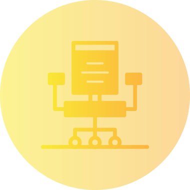 Sandalye Gradyan Çemberi, Vektör İllüstrasyonu