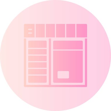 Web düzeni renk vektörü simgesi