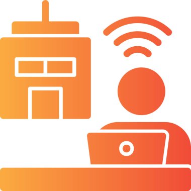 Wifi simgesi, illüstrasyon, beyaz arkaplan üzerindeki vektör