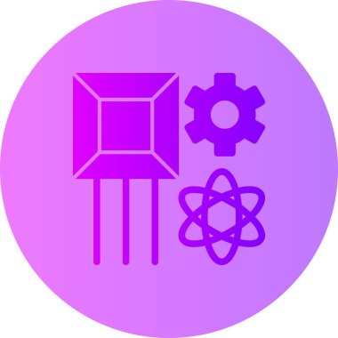 Atom simgesinin vektör illüstrasyonu