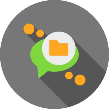 Sohbet mesajı simgesi, vektör illüstrasyon tasarımı