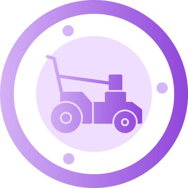 Bir traktörün vektör çizimi