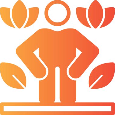 Dambılı bir kadının vektör çizimi.