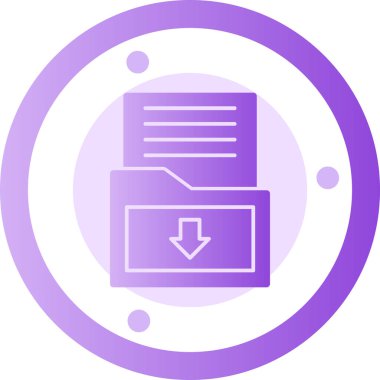 Belge dosya simgesinin vektör illüstrasyonu